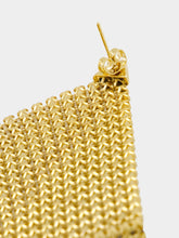Rabanne Gold Pixel Mesh Drop Earrings