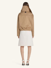 Courrèges Taupe Cotton Canvas High-Collar Jacket