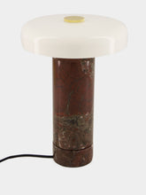 Design By Us Burgundy and Opal Glossy Trip LED Lamp