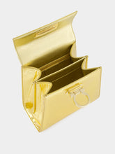 Ferragamo Gold Iconic Top Handle Small