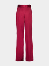 Zimmermann Deep Pink Loose Fit Tuck Silk Pants