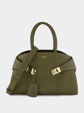 Ferragamo Olive Green Small Hug Handbag