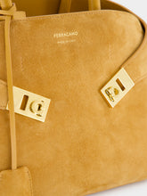 Ferragamo Brown Hug Small Leather Top Handle Bag