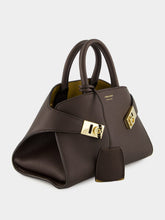 Ferragamo Testa de Moro Hug Mini Bicolour Leather Handbag