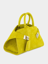 Ferragamo Lemon Mini Hug Suede Corduroy Handbag