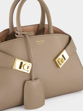 Ferragamo Warm Taupe Extra Small Hug Handbag