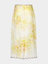 Zimmermann Yellow Floral Crush Scalloped Midi Skirt