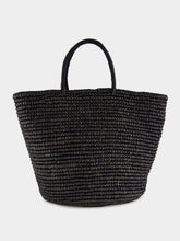 Sensi Studio Black Straw Maxi Tote