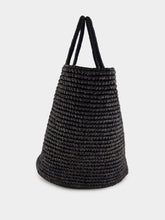 Sensi Studio Black Straw Maxi Tote