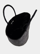 Sensi Studio Black Straw Maxi Tote