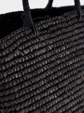 Sensi Studio Black Straw Maxi Tote