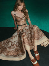 Zimmermann Crush Twist Front Peach Lace Print Midi Dress