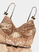 Zimmermann Crush Twist Front Peach Lace Print Midi Dress