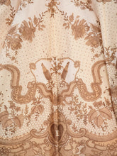 Zimmermann Crush Twist Front Peach Lace Print Midi Dress