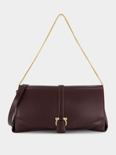 Ferragamo Oxblood Red Large Front Flap Soulder Bag