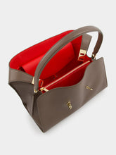 Ferragamo Clay Flame Red Small Hug Soft Leather Handbag