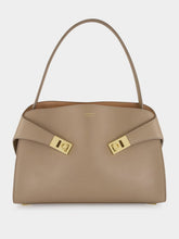 Ferragamo Warm Taupe Medium Hug Soft Shoulder Bag