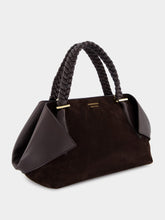 Ferragamo Medium Folded Scarf Bag in Brown Suede
