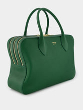Ferragamo Forest Green Calfskin Leather Top Handle Bag