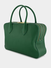 Ferragamo Forest Green Calfskin Leather Top Handle Bag