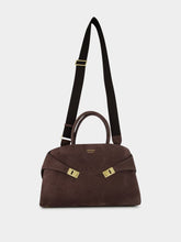 Ferragamo Dark Brown Medium Suede Hug Handbag