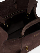 Ferragamo Dark Brown Medium Suede Hug Handbag