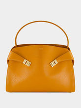 Ferragamo Hug Shoulder Bag in Dark Honeycomb Leather