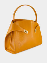 Ferragamo Hug Shoulder Bag in Dark Honeycomb Leather