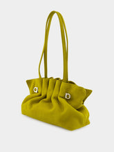 Ferragamo Small Lemongrass Suede Soft Shoulder Bag