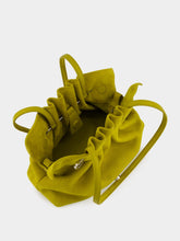 Ferragamo Small Lemongrass Suede Soft Shoulder Bag