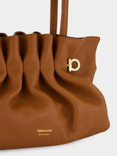 Ferragamo Cognac Small Soft Leather Shoulder Bag