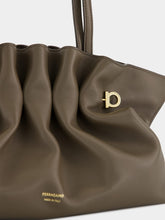 Ferragamo Cement Brown Medium Soft Shoulder Bag