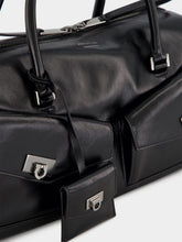 Ferragamo Black Harley Leather Top Handle Bag