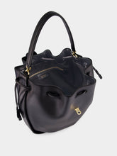 Ferragamo Black Calfskin Hug Bucket Bag