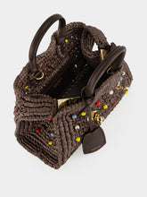 Ferragamo Brown Small Hug Raffia Handbag