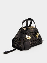 Ferragamo Black Mini Hug Laser-Cut Handbag