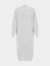 Paula Long Light Grey Cashmere Cardigan