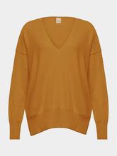 Paula V-Neck Mustard Cashmere Sweater