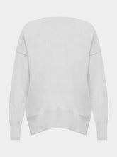 Paula V-Neck Light Grey Cashmere Sweater