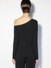 Paula Asymmetric Black Cashmere Sweater