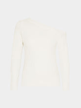 Paula Asymmetric Off-White Cashmere Sweater