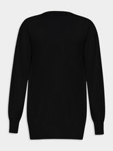 Paula Long V-Neck Black Cashmere Sweater