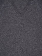 Paula Long V-Neck Dark Grey Cashmere Sweater