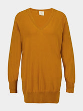 Paula Long V-Neck Mustard Cashmere Sweater