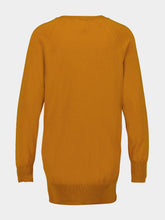 Paula Long V-Neck Mustard Cashmere Sweater