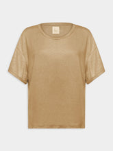 Paula Linen T-Shirt with Foile