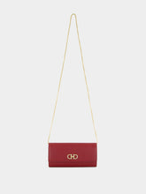 Ferragamo Red Gancini Wallet with Chain