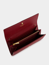 Ferragamo Red Gancini Wallet with Chain