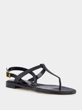 Manolo Blahnik Black Calf Leather Sandals