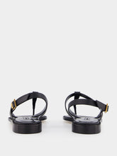 Manolo Blahnik Black Calf Leather Sandals